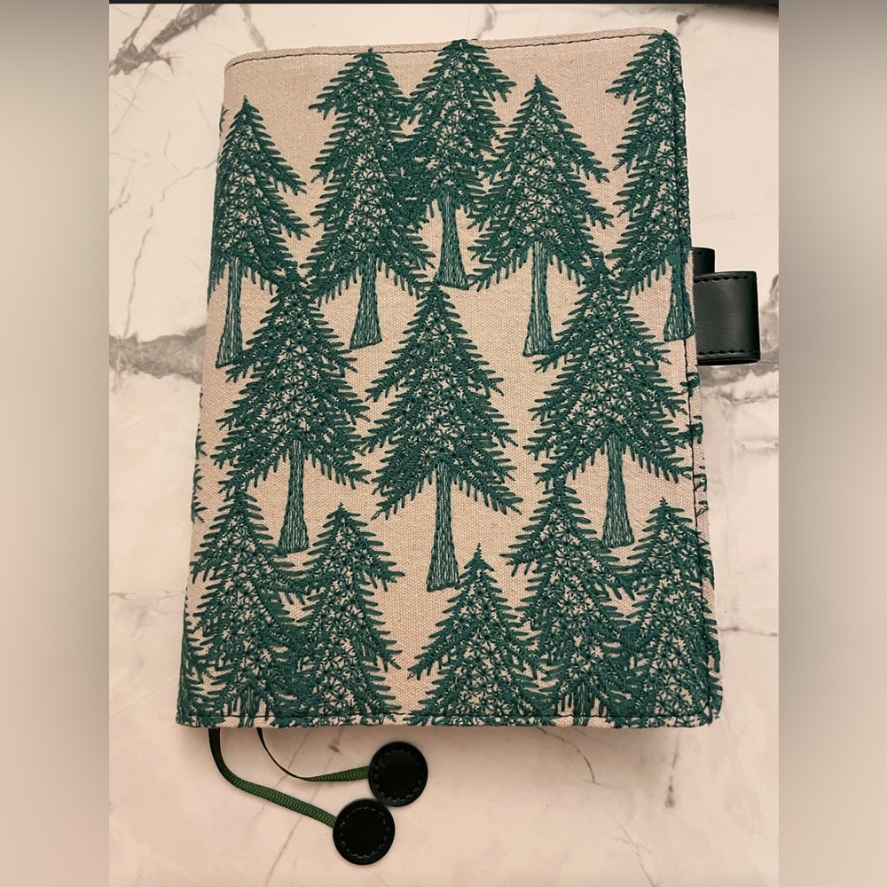 Handmade Embroidered A5 Notebook Cover: Planner fits Hobinichi or most A5